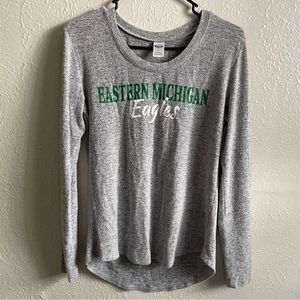 Eastern Michigan University womens gray top. Size L